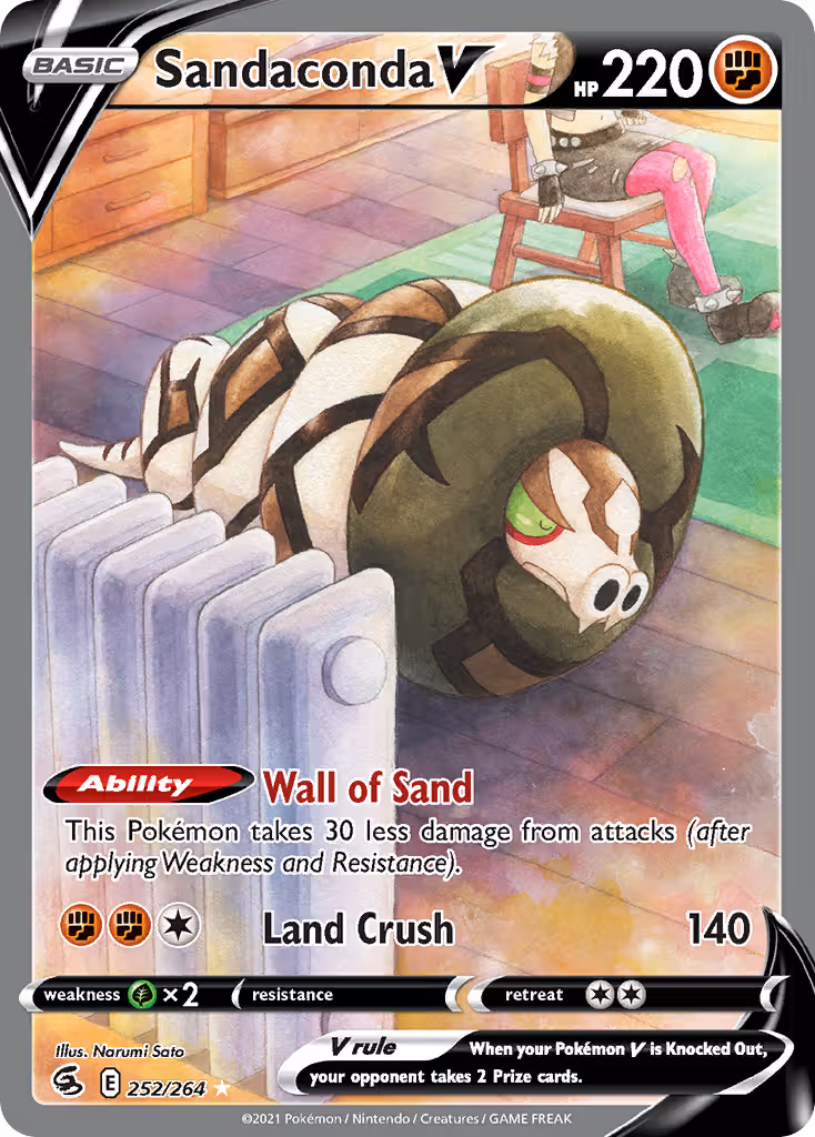 Sandaconda V 252/264 Pokemon card