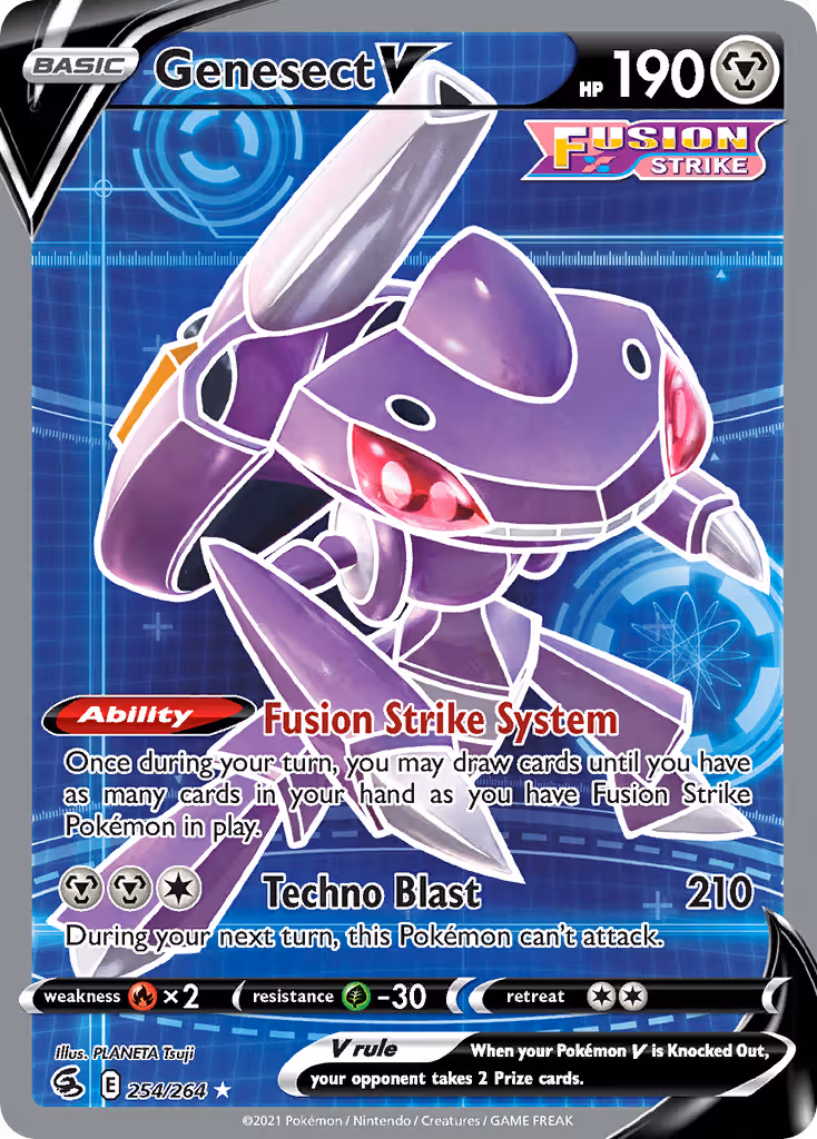 Genesect V 254/264 Pokemon card