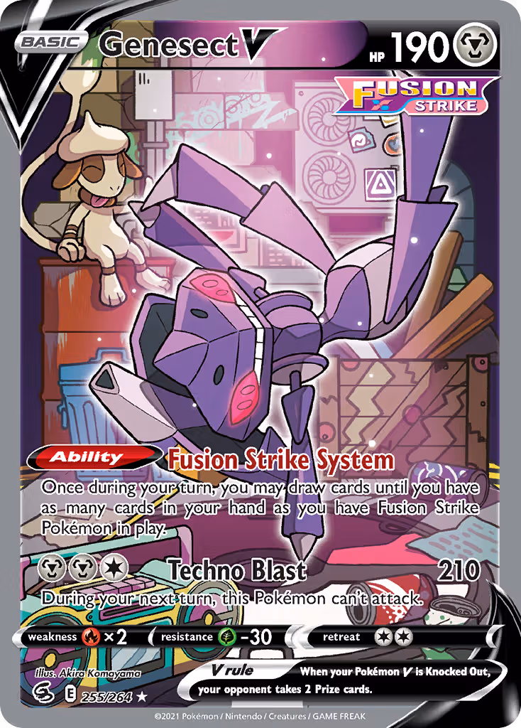 Genesect V 255/264 Pokemon card