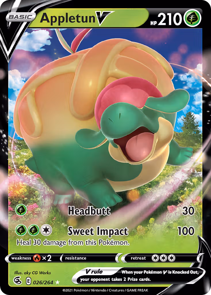 Appletun V 26/264 Pokemon card