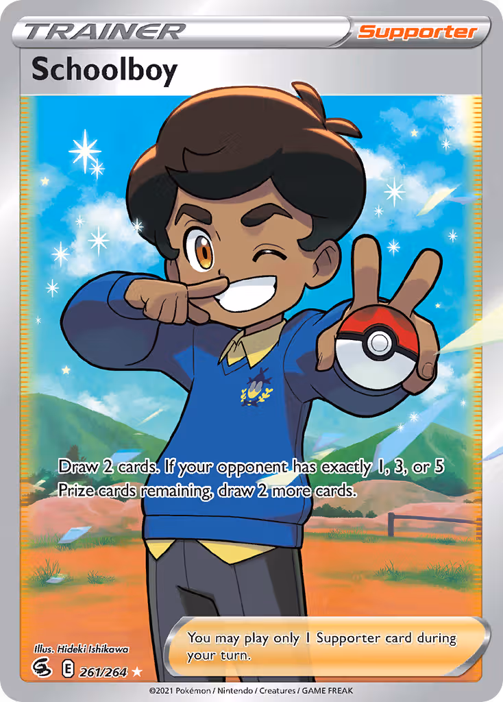 Schoolboy 261/264 Pokemon card