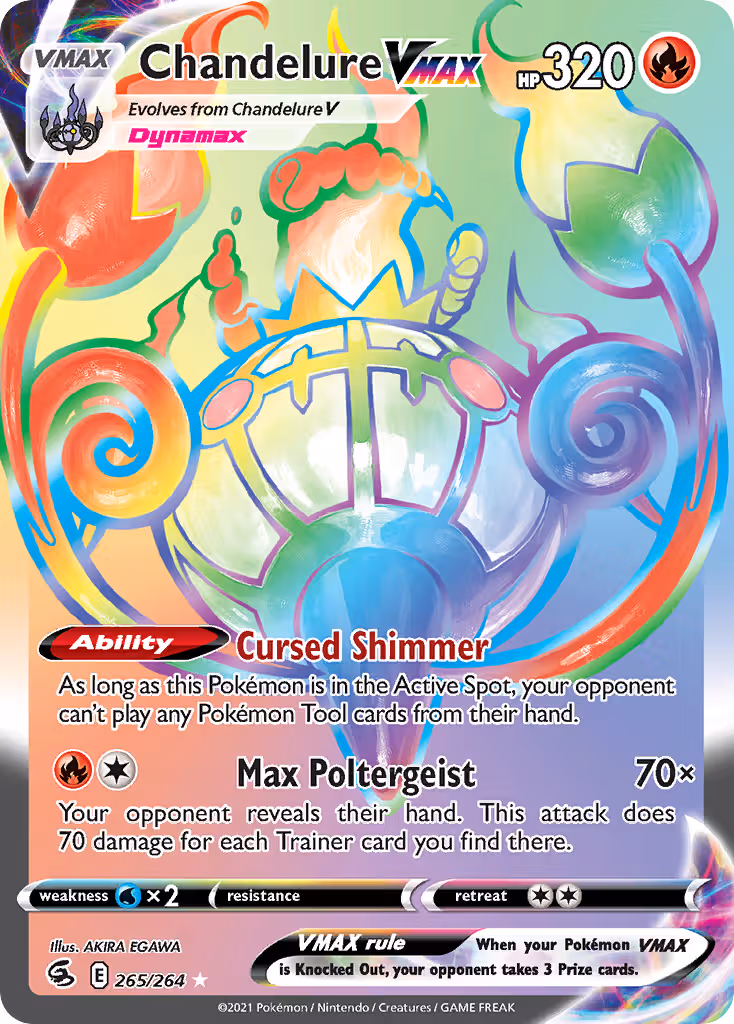 Chandelure VMAX 265/264 Pokemon card