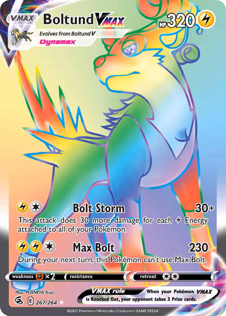 Boltund VMAX 267/264 Pokemon card