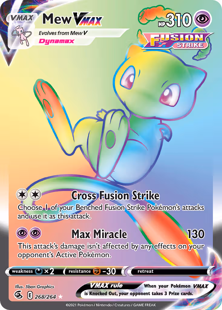 Mew VMAX 268/264 Pokemon card