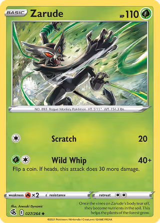 Zarude 27/264 Pokemon card