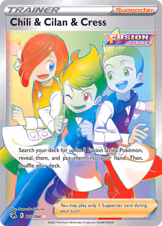 Chili & Cilan & Cress 273/264 Pokemon card