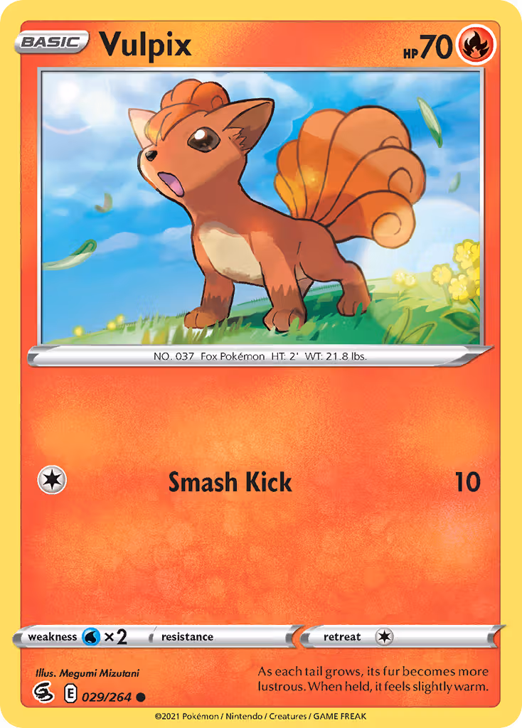 Vulpix 29/264 Pokemon card