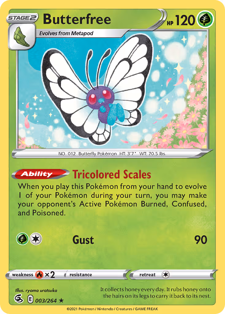 Butterfree 3/264 Pokemon card
