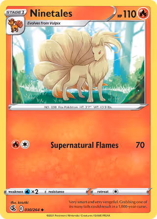 Ninetales 30/264 Pokemon card