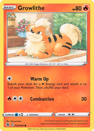 Growlithe 32/264 Pokemon card