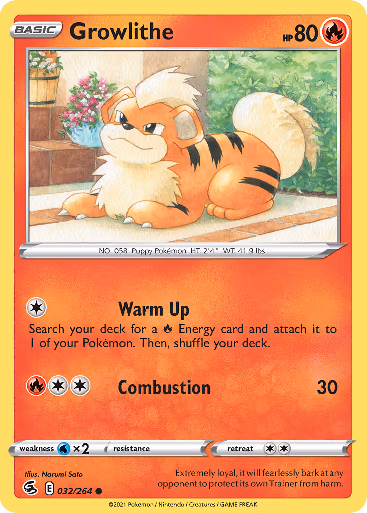 Growlithe 32/264 Pokemon card