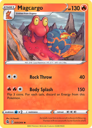 Magcargo 35/264 Pokemon card