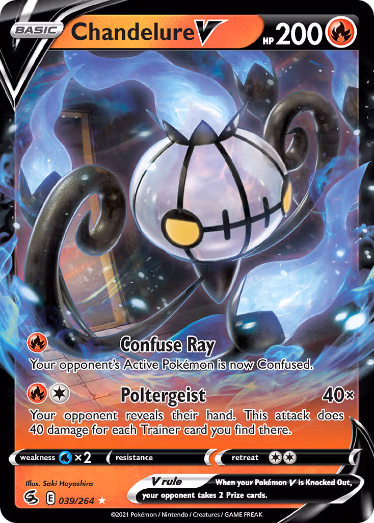 Chandelure V 39/264 Pokemon card