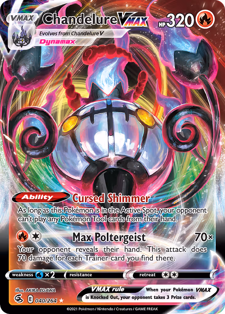 Chandelure VMAX 40/264 Pokemon card