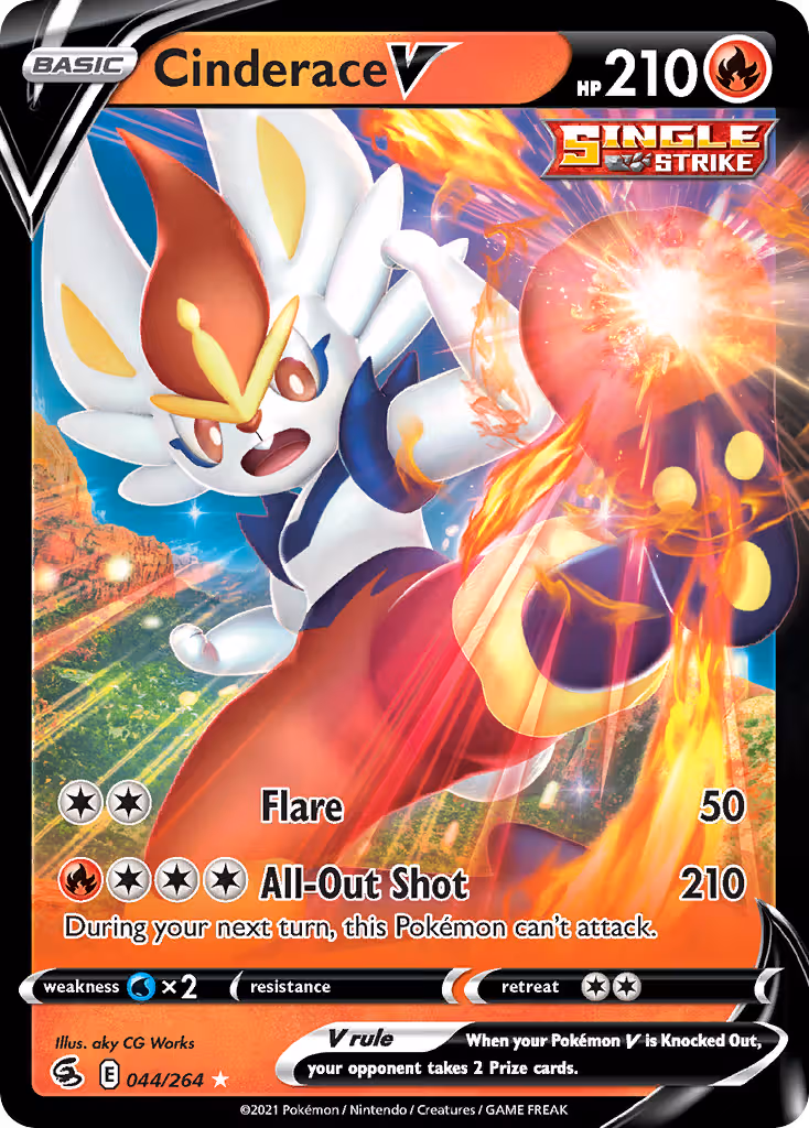 Cinderace V 44/264 Pokemon card