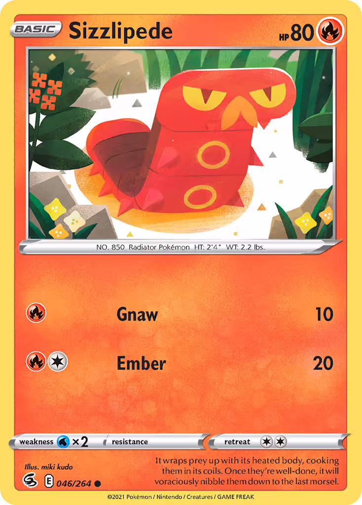 Sizzlipede 46/264 Pokemon card