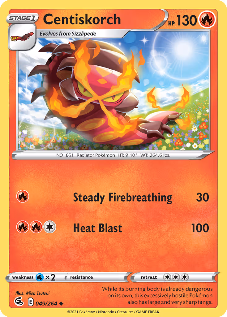 Centiskorch 49/264 Pokemon card