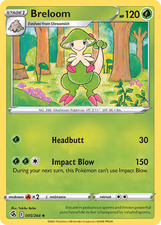 Breloom 5/264 Pokemon card