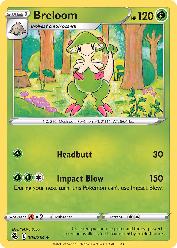 Breloom 5/264 Pokemon card