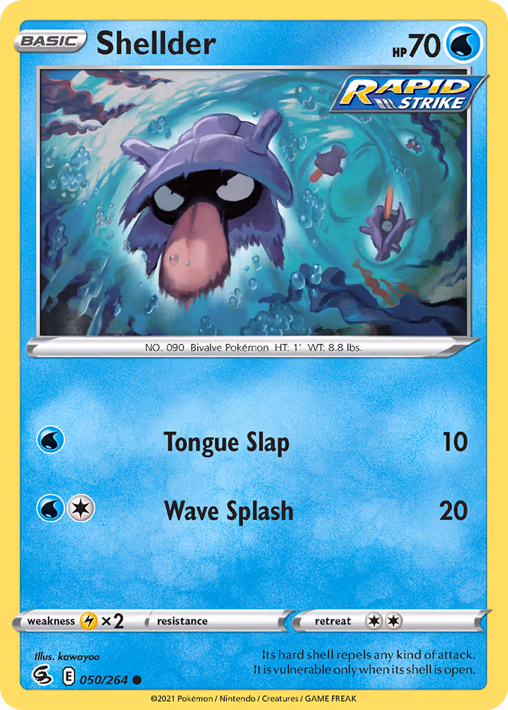 Shellder 50/264 Pokemon card