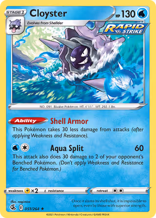Cloyster 51/264 Pokemon card