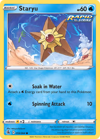 Staryu 52/264 Pokemon card
