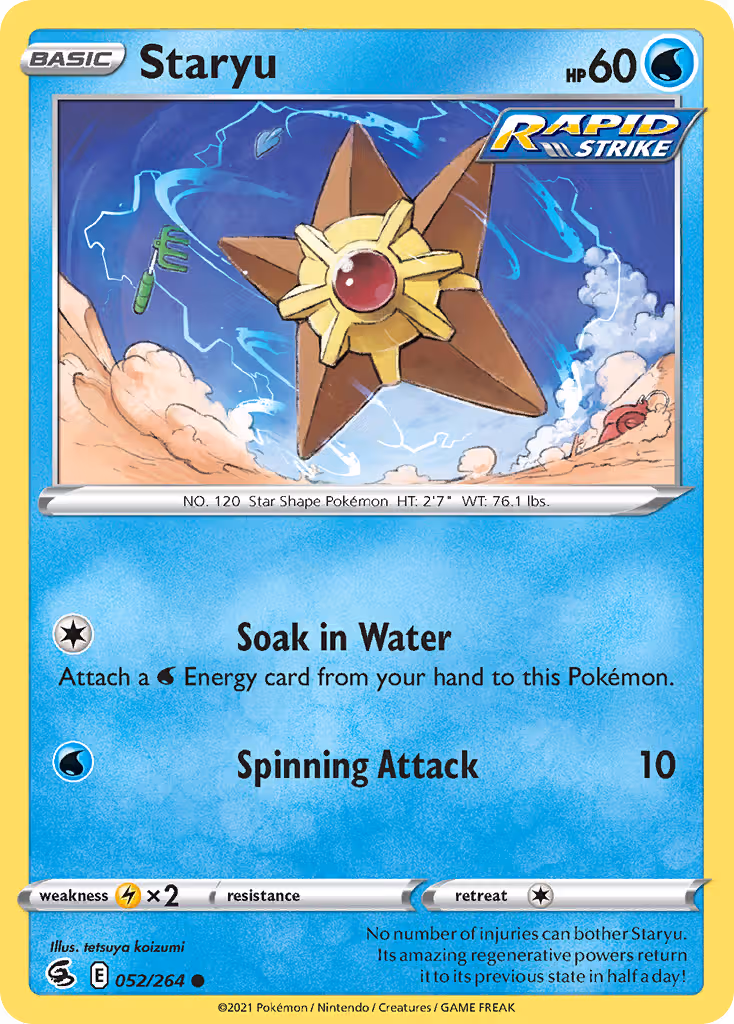 Staryu 52/264 Pokemon card