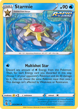 Starmie 53/264 Pokemon card