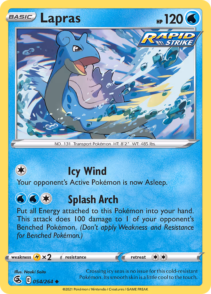 Lapras 54/264 Pokemon card