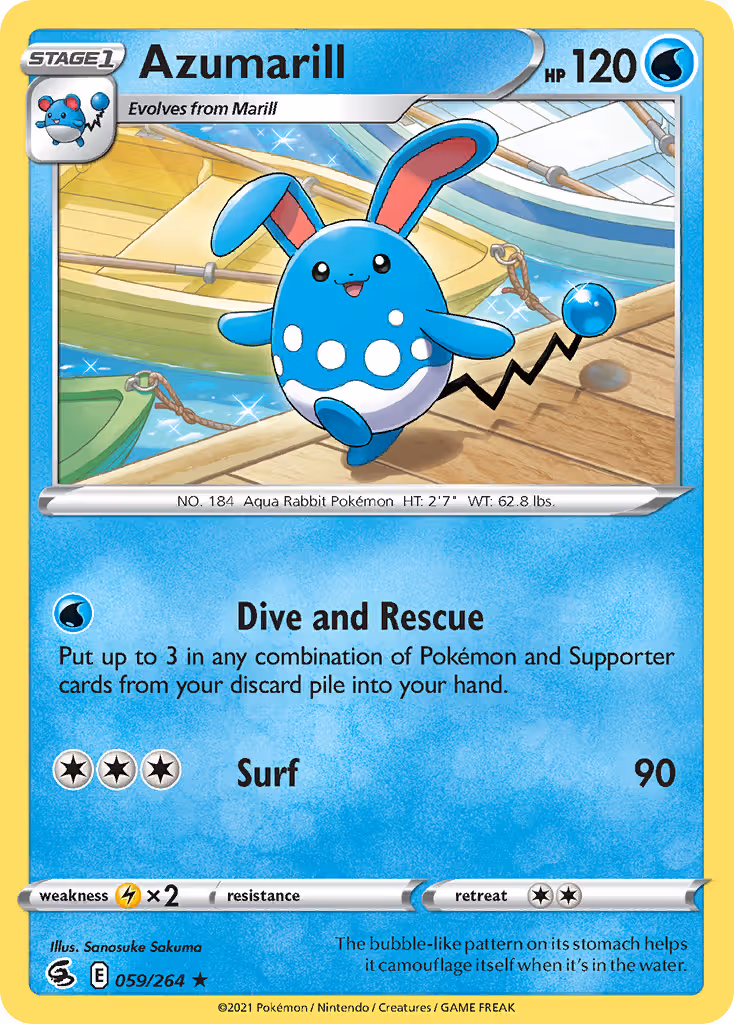 Azumarill 59/264 Pokemon card