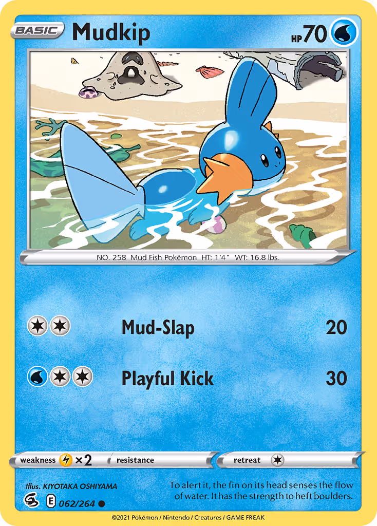 Mudkip 62/264 Pokemon card