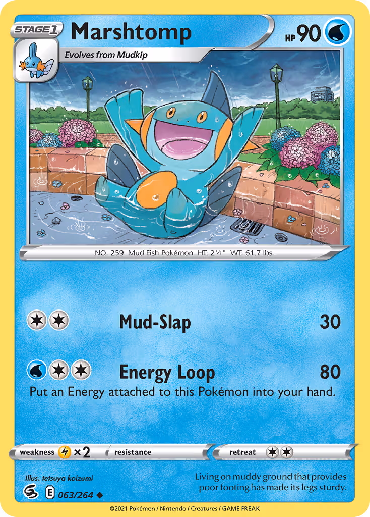 Marshtomp 63/264 Pokemon card