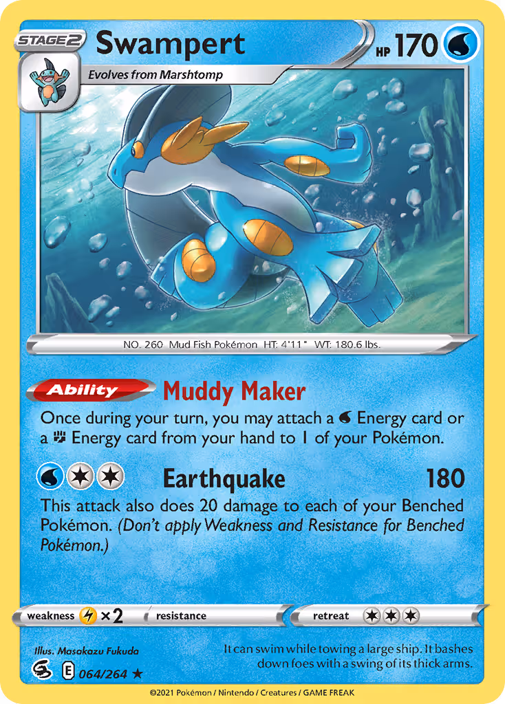 Swampert 64/264 Pokemon card