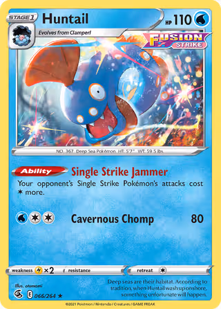 Huntail 66/264 Pokemon card