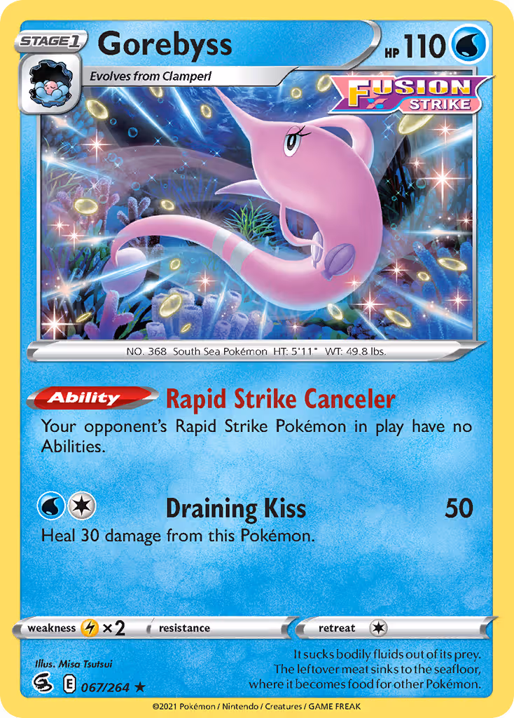 Gorebyss 67/264 Pokemon card