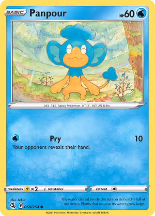 Panpour 68/264 Pokemon card