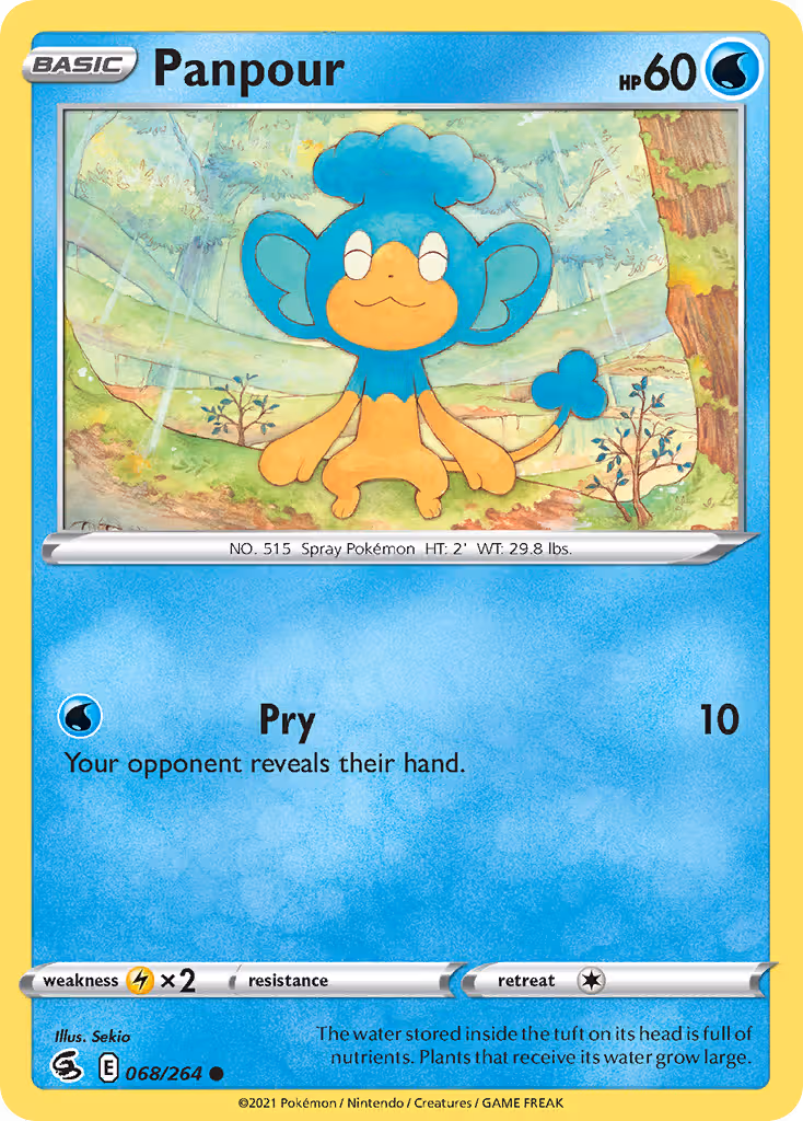 Panpour 68/264 Pokemon card