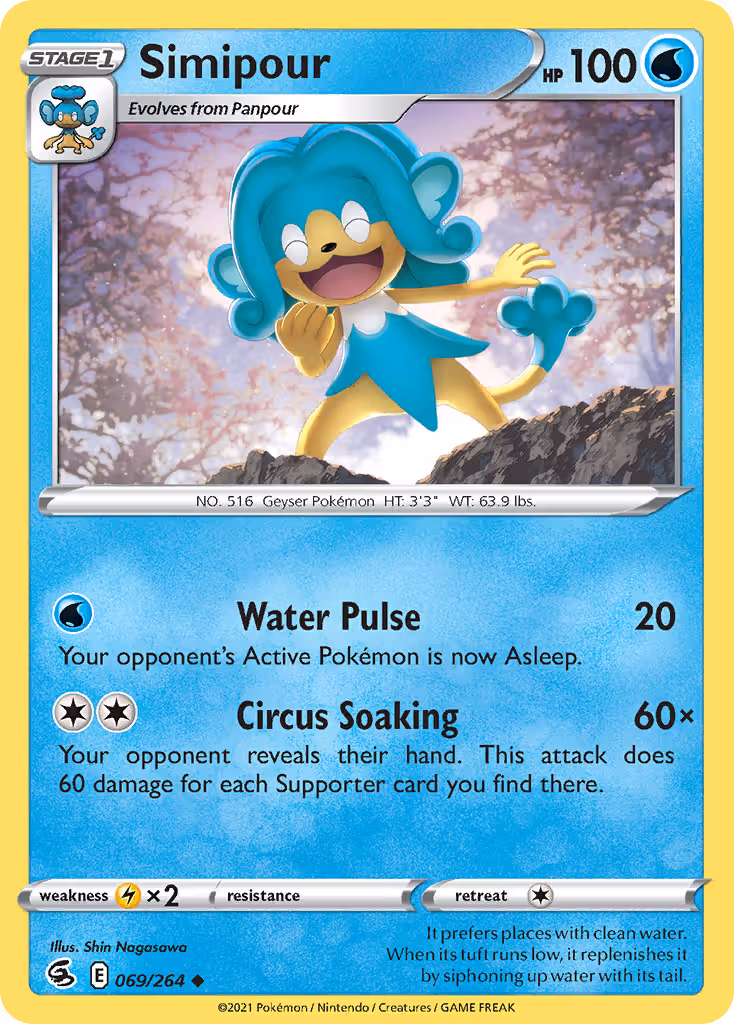 Simipour 69/264 Pokemon card