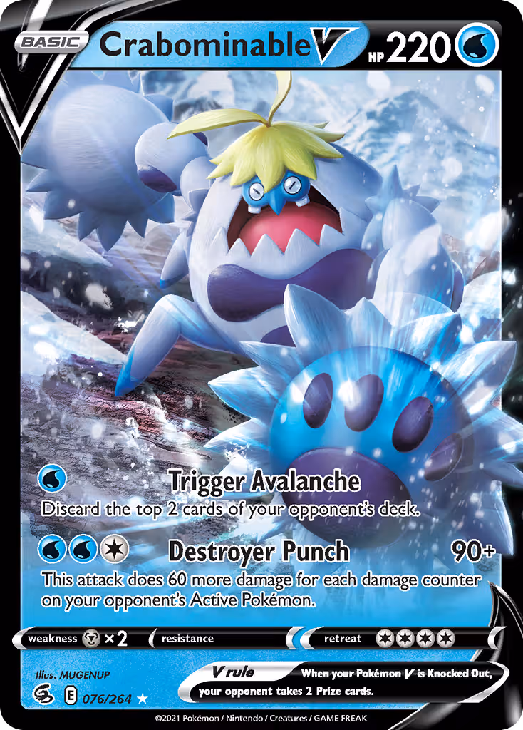 Crabominable V 76/264 Pokemon card