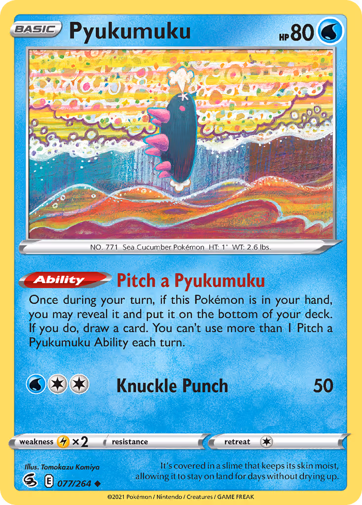 Pyukumuku 77/264 Pokemon card