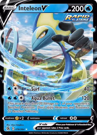 Inteleon V 78/264 Pokemon card