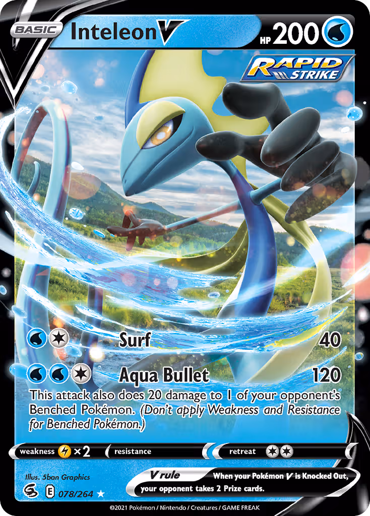 Inteleon V 78/264 Pokemon card