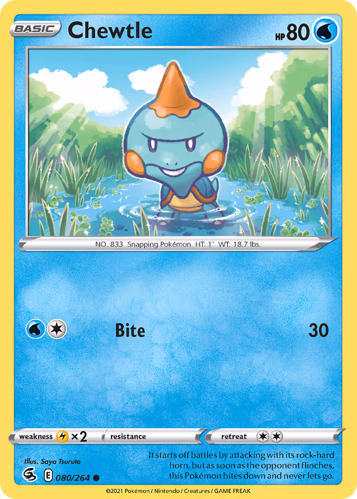 Chewtle 80/264 Pokemon card