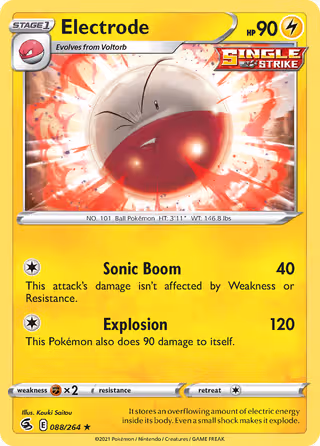 Electrode 88/264 Pokemon card