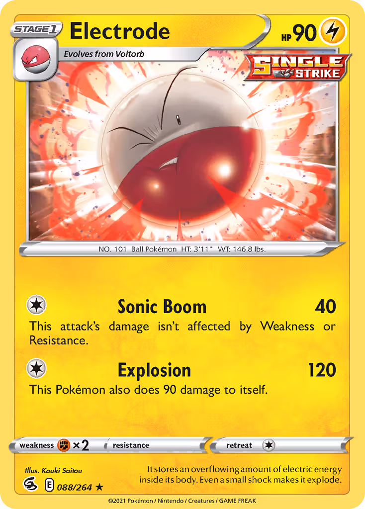 Electrode 88/264 Pokemon card