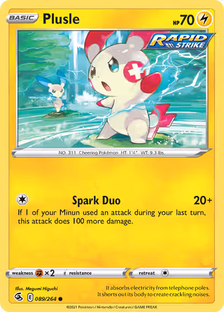 Plusle 89/264 Pokemon card