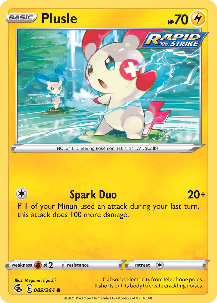 Plusle 89/264 Pokemon card