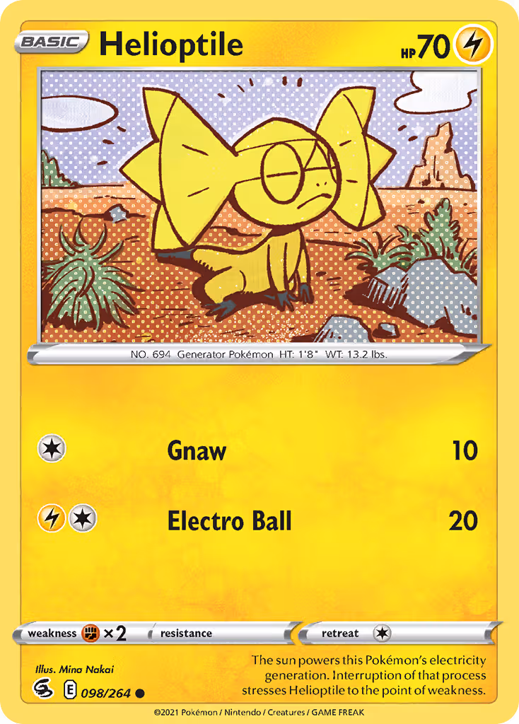Helioptile 98/264 Pokemon card