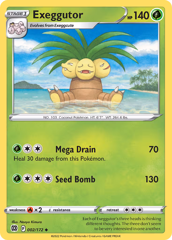 Exeggutor 2/172 Pokemon card