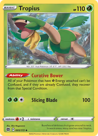 Tropius 5/172 Pokemon card